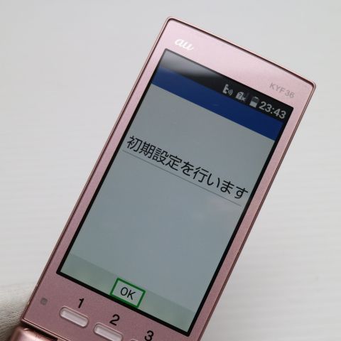 未使用　京セラ　KYF36　au かんたんケータイ ピンク 本体　SIMフリー KYOCERA KYF36 かんたんケータイ ピンク SIMフリー 中古