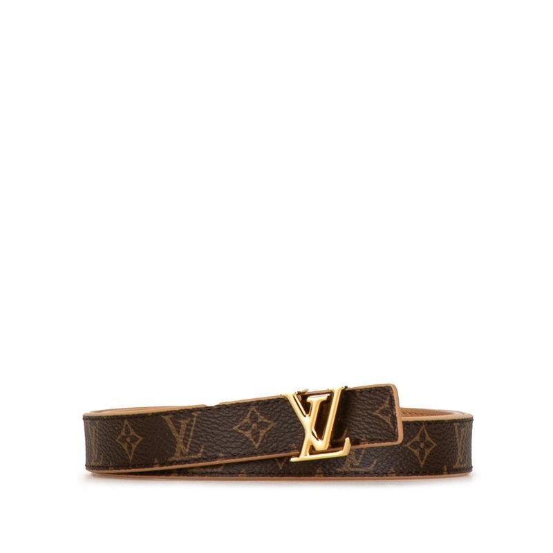 LOUIS VUITTON ブラックモノグラムベルト 80/32 Louis Vuitton Louis Vuitton ブラック ベルト モノグラム ブラック