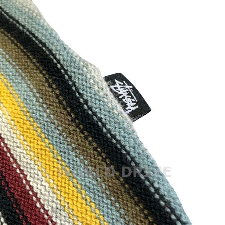 新品 STUSSY ロゴラベル ストライプ パターン ウール