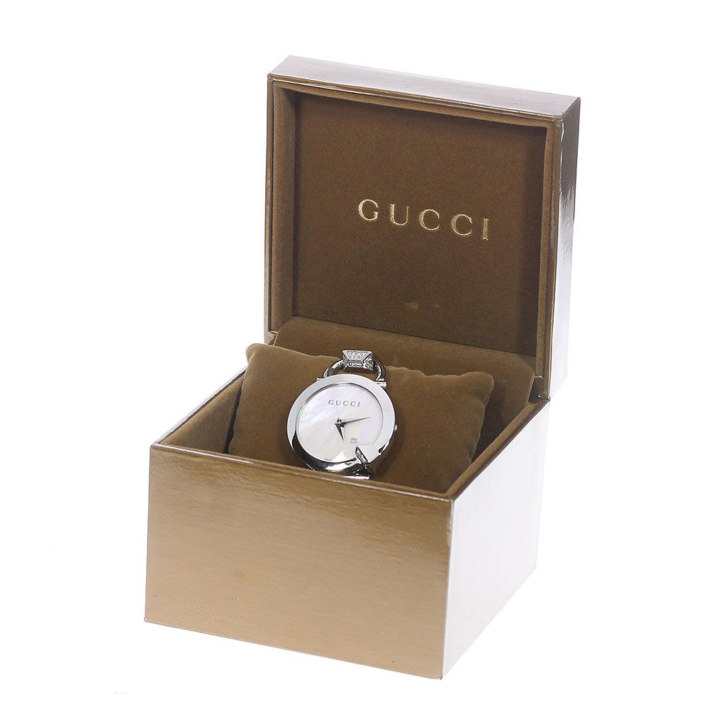 グッチ キオド ダイヤ デイト 122.5 クォーツ レディース