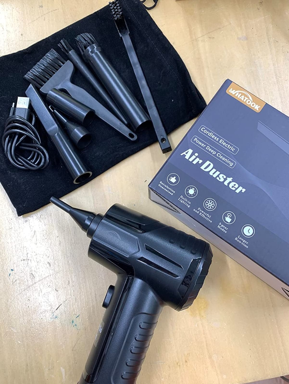 電動エアダスター2023年アップグレード3速調整100,000RPM送風力