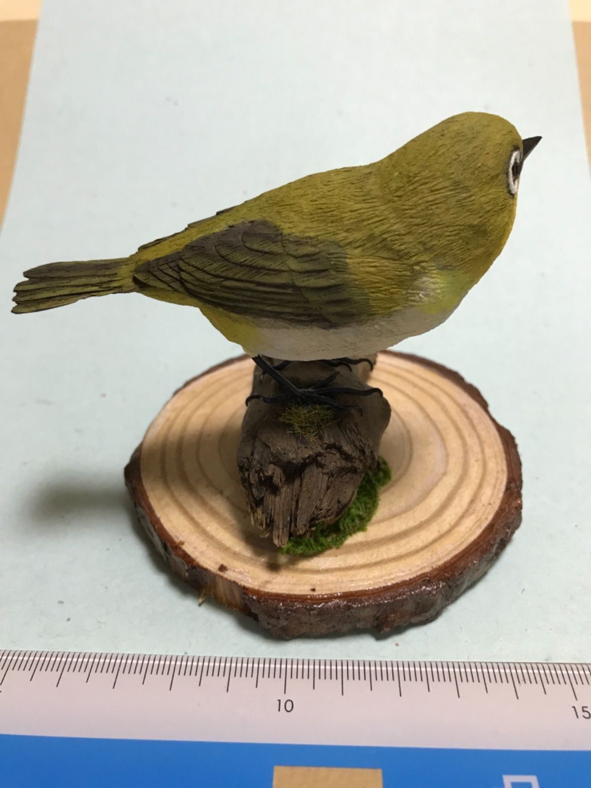 バード・カービング（木彫りの鳥）身近な鳥たち メジロ - メルカリ