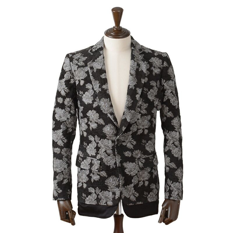 極美品 97SS⭐️コムデギャルソン テーラードジャケット 花柄レース レッド COMME des GARCONS GIRL(コムデギャルソンガール) 24SSラッフル