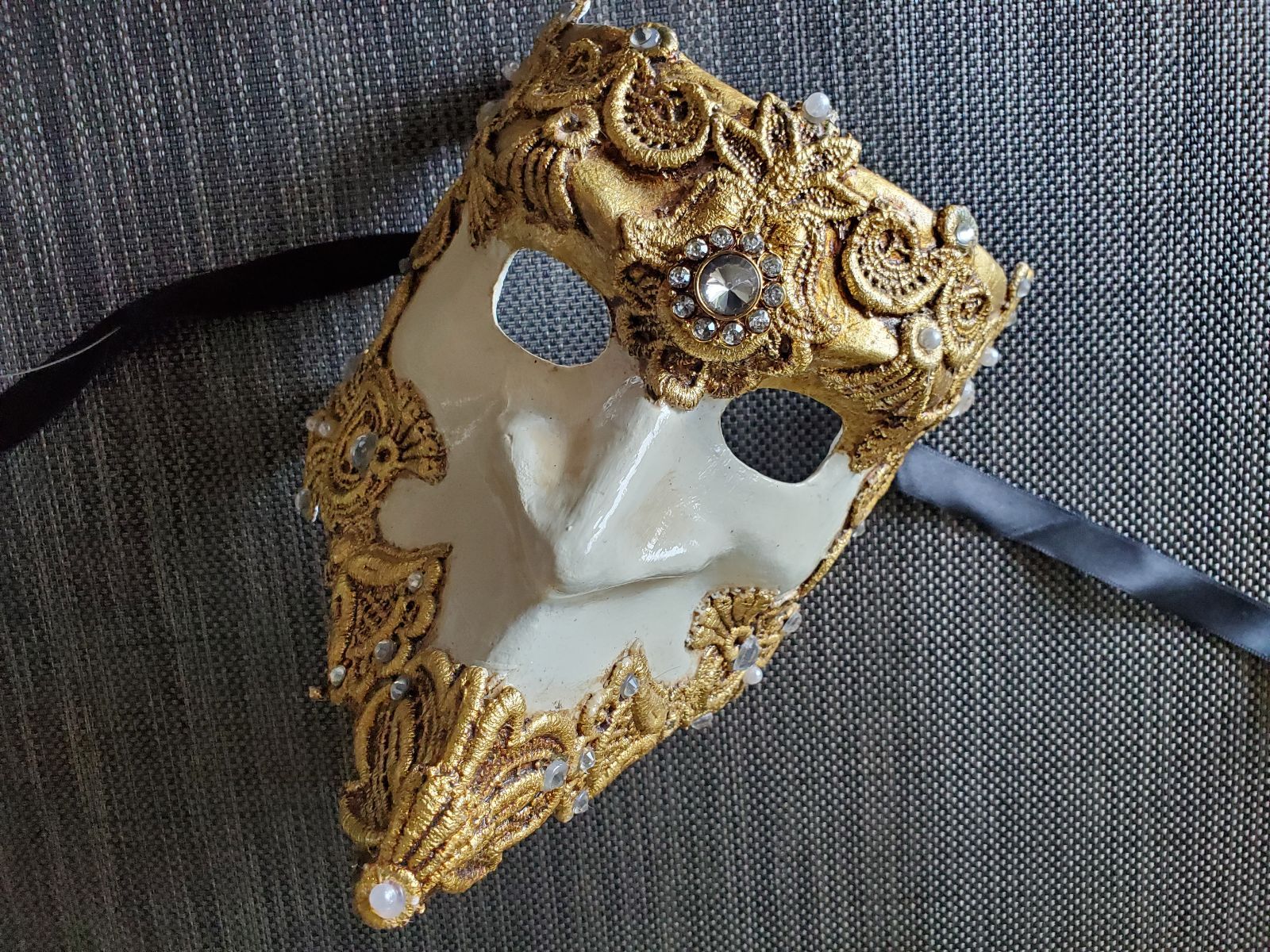 ベネチアンマスク Colombina Macrame Gold