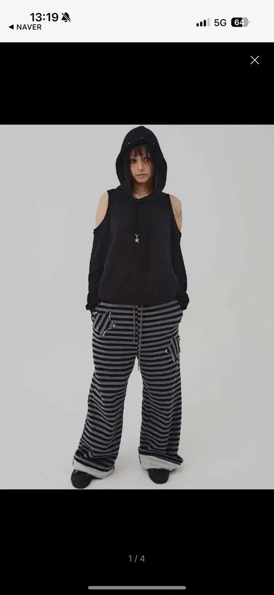 EXPIRED GIRL エクスパイアードガール ストライプ ビック スウェットパンツ