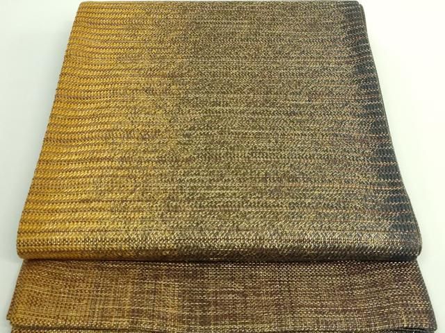 絹 袋帯☆【ひなや工房 くむ・あむ・おる】伊豆蔵明彦 唐組 金糸×紫