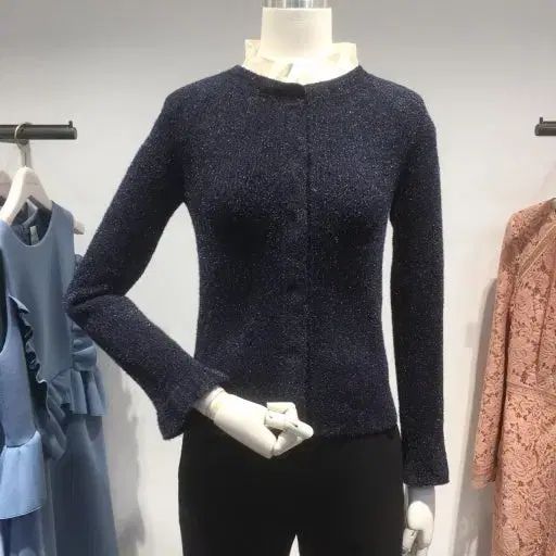 RENEEVON レニボン フリルアタッチメント パールカーディガン