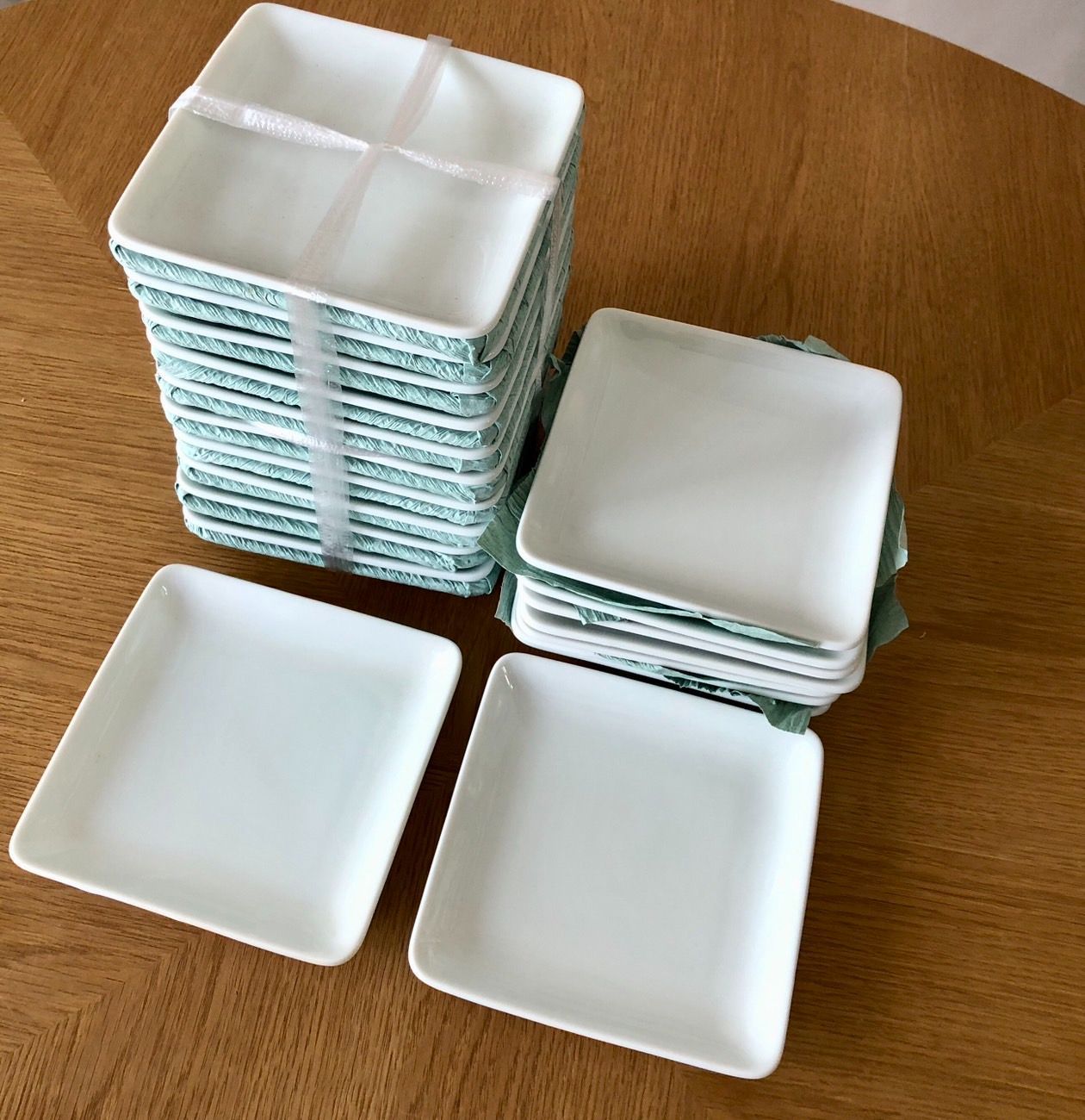 T03-138 スワン角皿 15cm 白 29枚セット