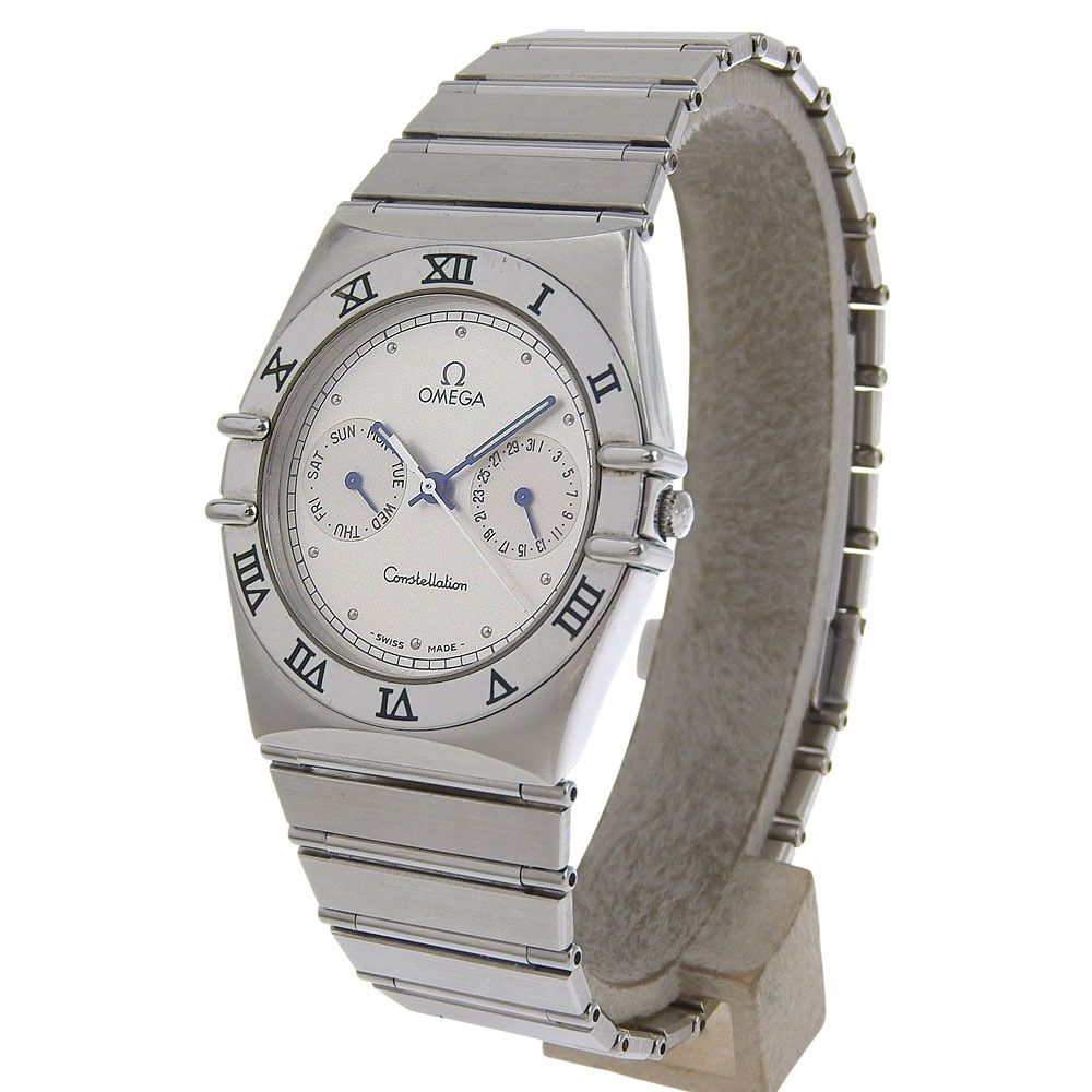 OMEGA オメガ コンステレーション デイデイト 398.0869 ステンレススチール クオーツ アナログ表示 メンズ シルバー文字盤 腕時計