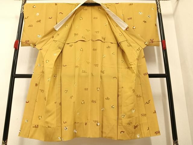 平和屋着物○長襦袢 無双仕立て 十二支 金彩 正絹 逸品 AAAX4166ph