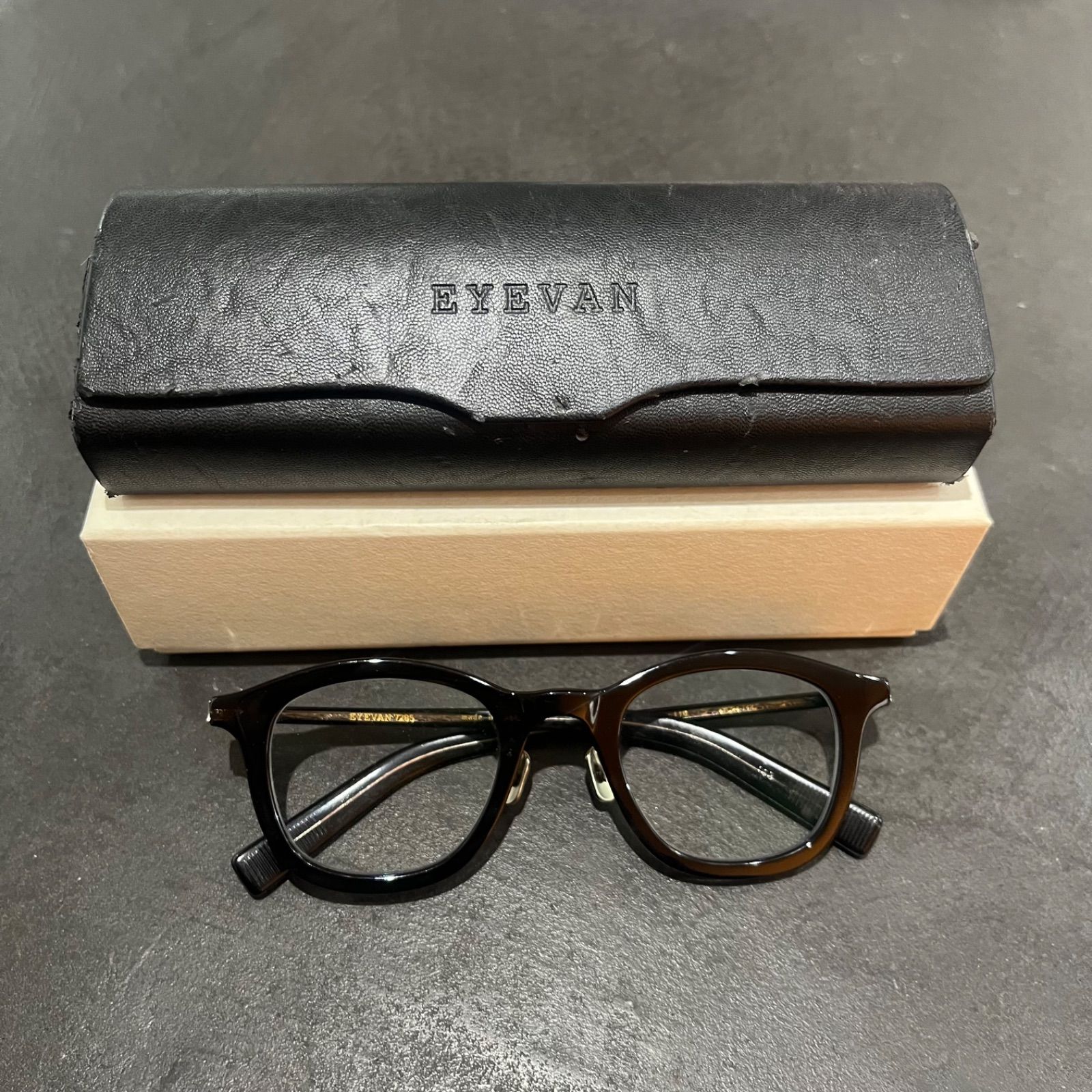 EYEVAN7285 741RX ウェリントン アイウェア メガネ アイヴァン アイバン ブラック 47 □ 24-142 81226A3