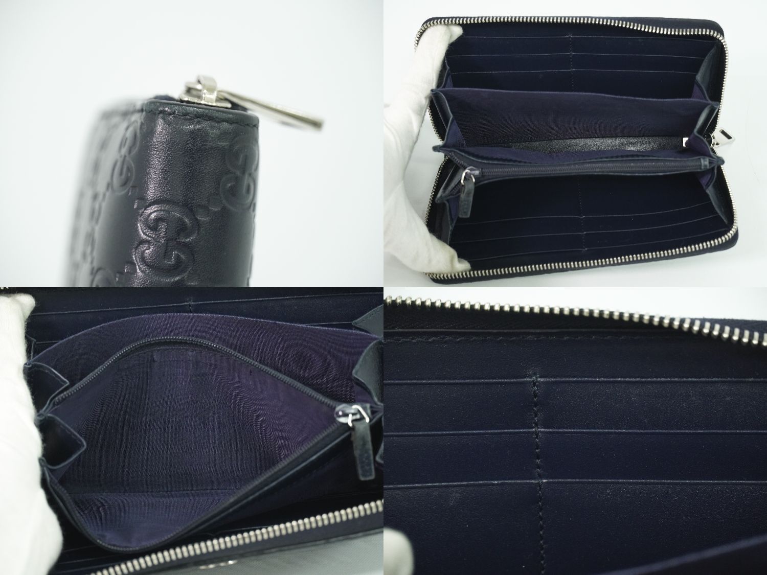 本物 グッチ GUCCI ドリアン グッチシマ レザー ラウンドファスナー 長  