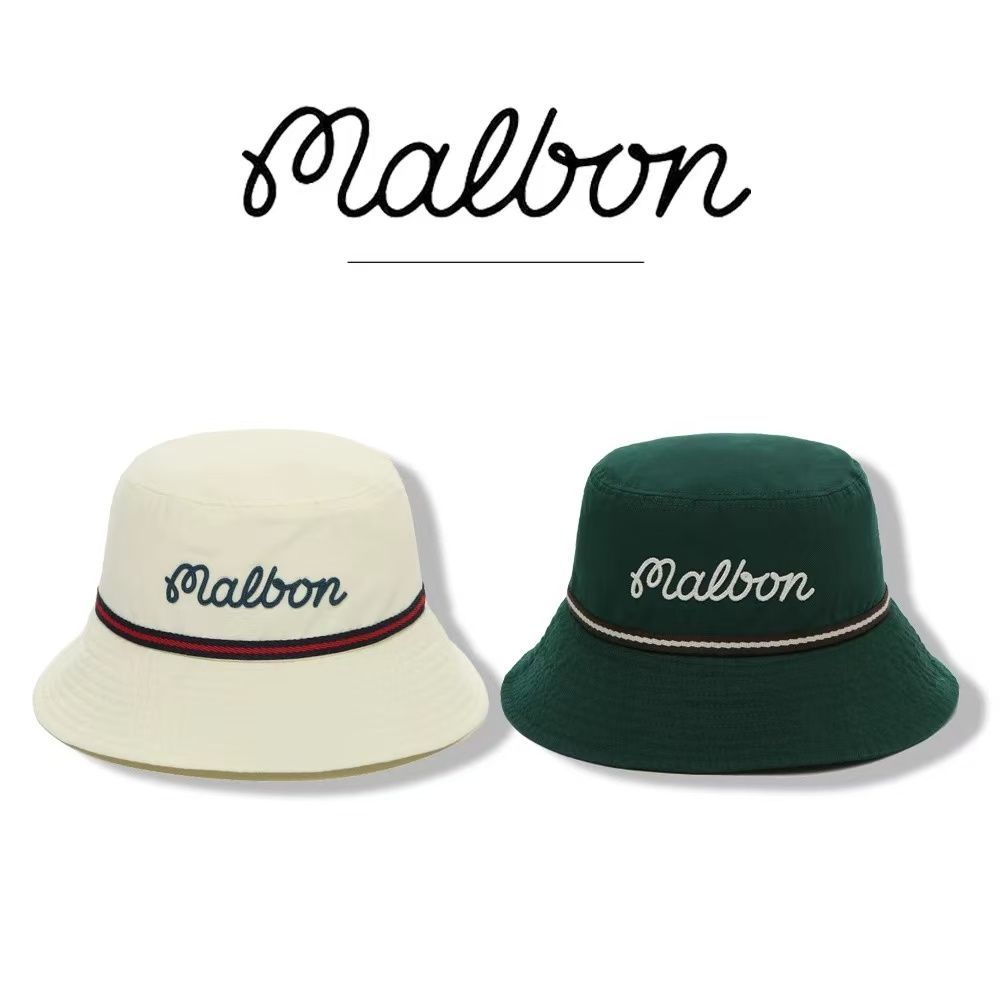MALBON GOLF バケットハット Bucket Hat ゴルフ 帽子 レディース メンズ 男女兼用 かわいい おしゃれ ハット ホワイト グリーン スポーツ アウトドア