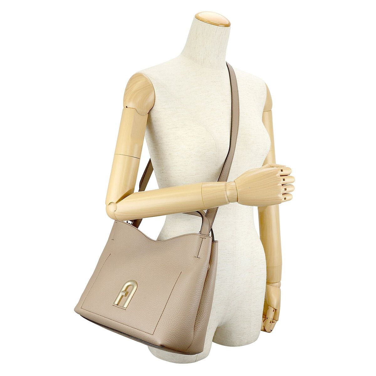 新品 フルラ FURLA ハンドバッグ プリムラ HOBOBAG S グレージュ  