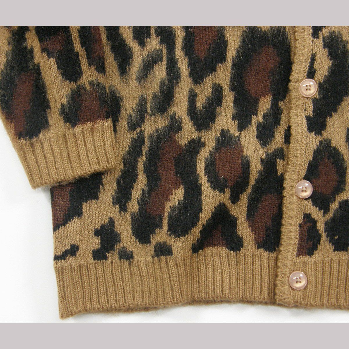 TOWNCRAFT カーディガン ヒョウ柄 レオパード柄 ニット towncraft豹柄