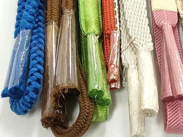 平和屋本店■和装小物　帯締め10本　豊縄流手組み　笹浪組　くみひも　金銀糸　逸品　未使用　DZAA11162kh5 平和屋本店□和装小物 帯締め10本 豊縄流手組み 笹浪組 くみひも 金