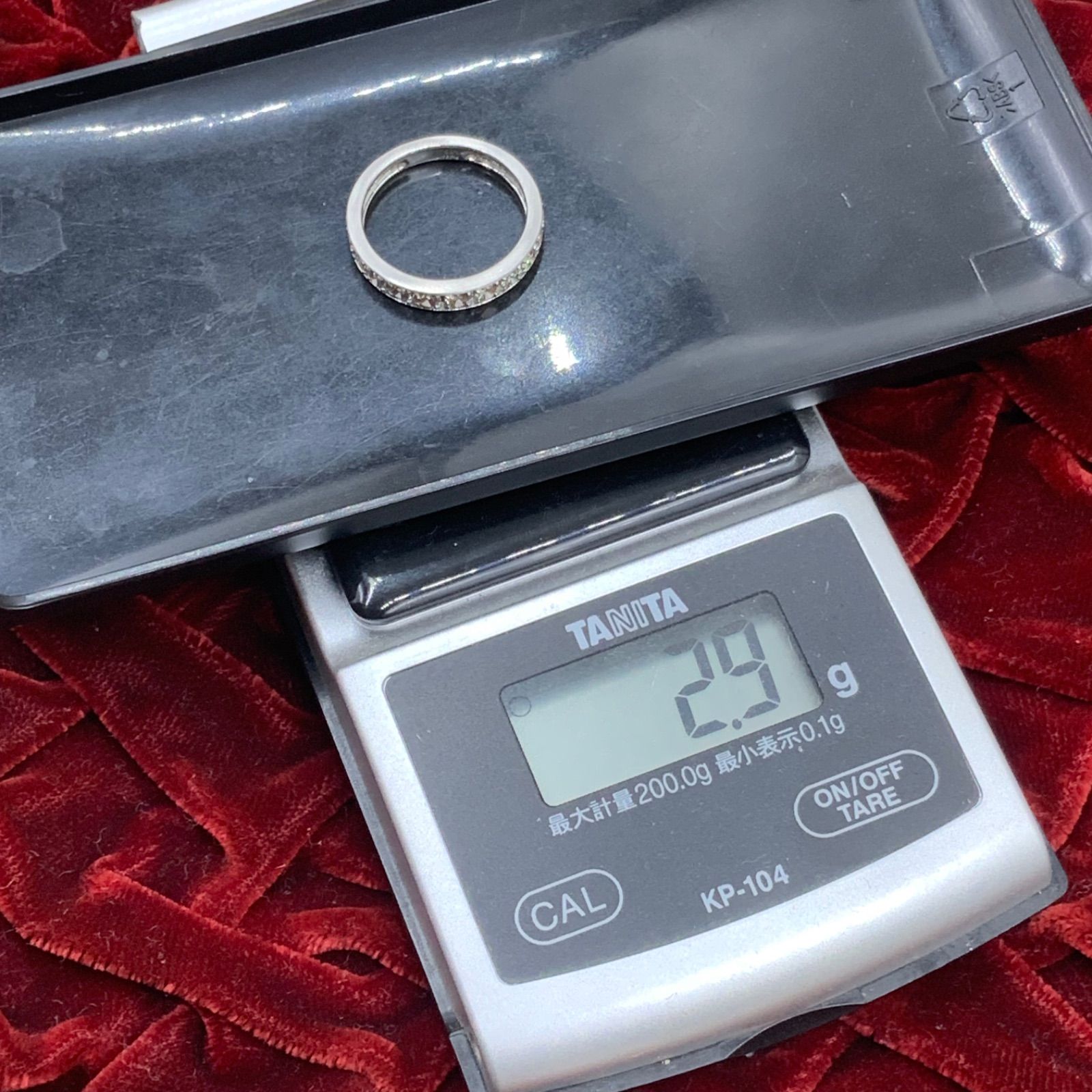 Pt950 エタニティリング 1ct 2.9g 約12号 - メルカリ