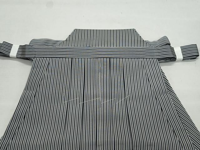 平和屋着物●男性 馬乗り袴 間道 正絹 CAAZ0863vf