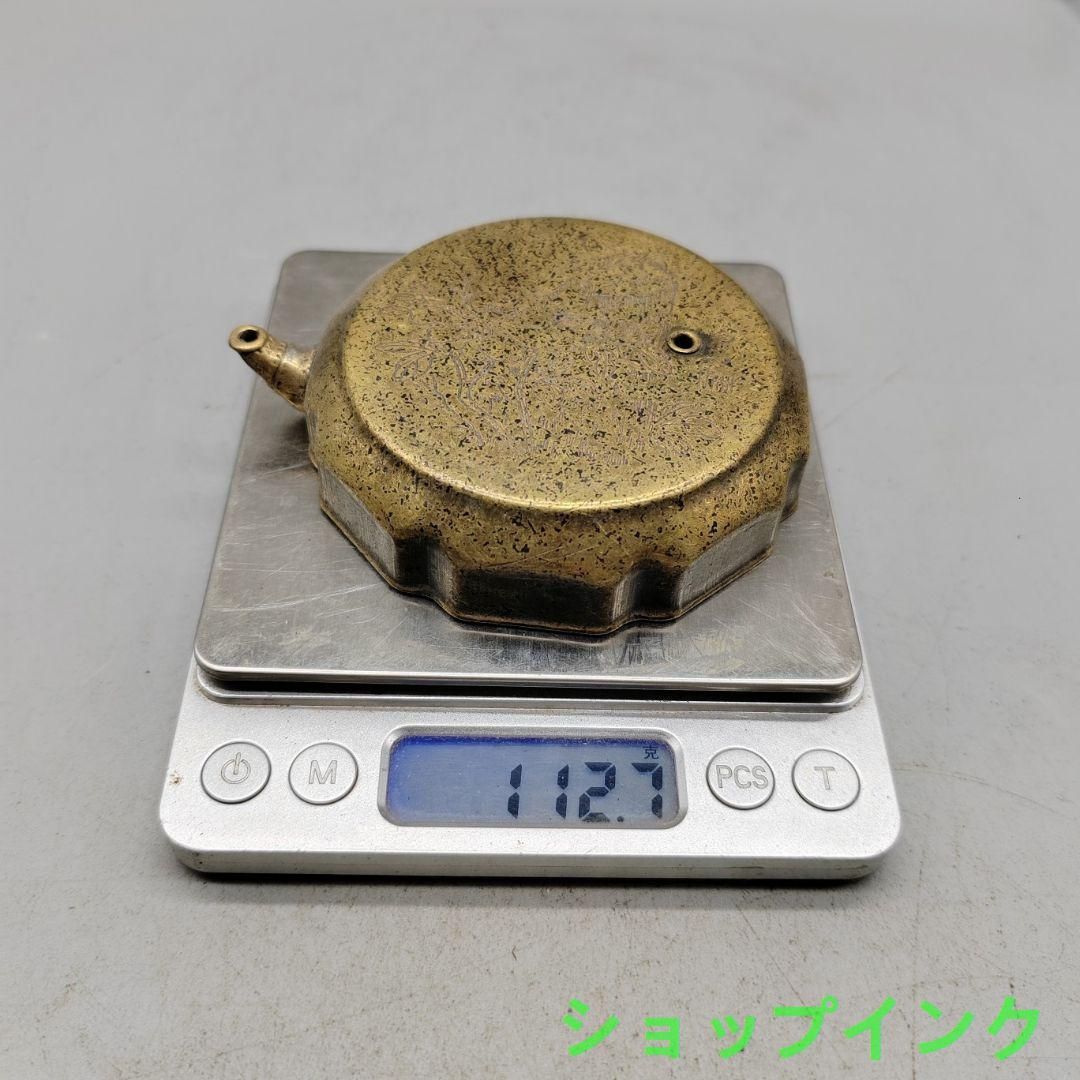 銅製 水滴形硯台 硯滴 墨滴 書道具文房具 装飾品 現代工芸品