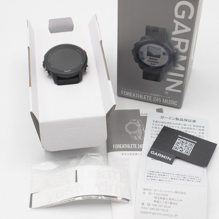 GARMIN ForeAthlete 245 Music Black Red 010-02120-70 スマートウォッチ ガーミン フォアアスリート 本体