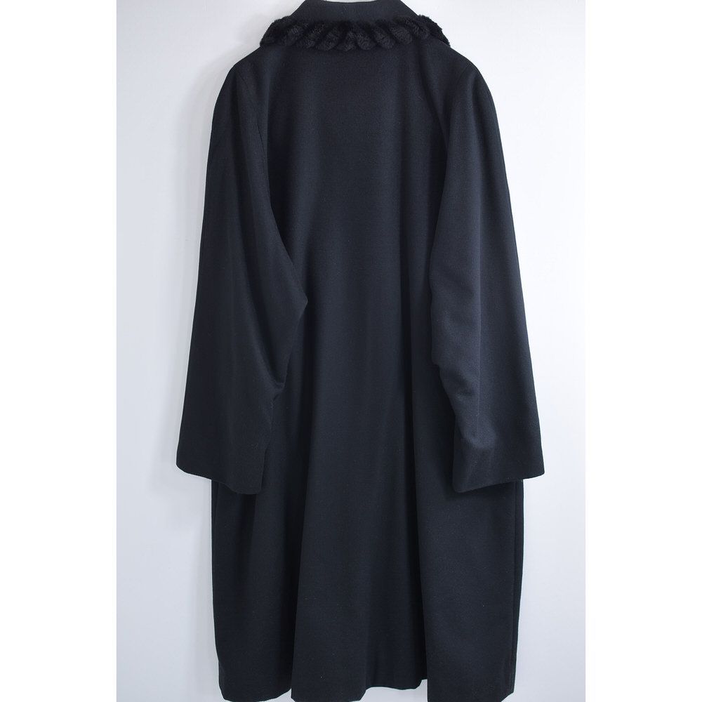 ピエールバルマン 割引 パリス アンゴラ ロングコート リアルファー 黒