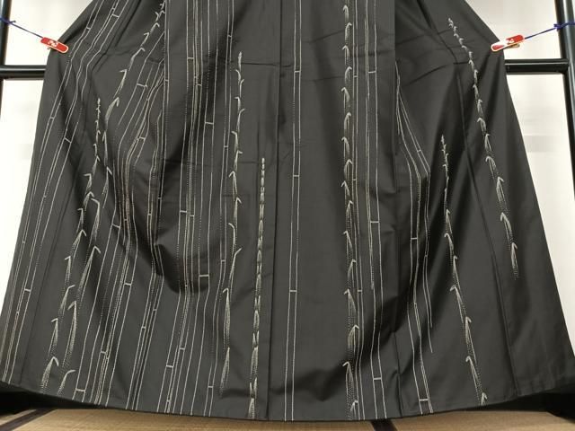 平和屋着物○本場染大島紬 訪問着 刺し子刺繍 草花文 正絹 逸品