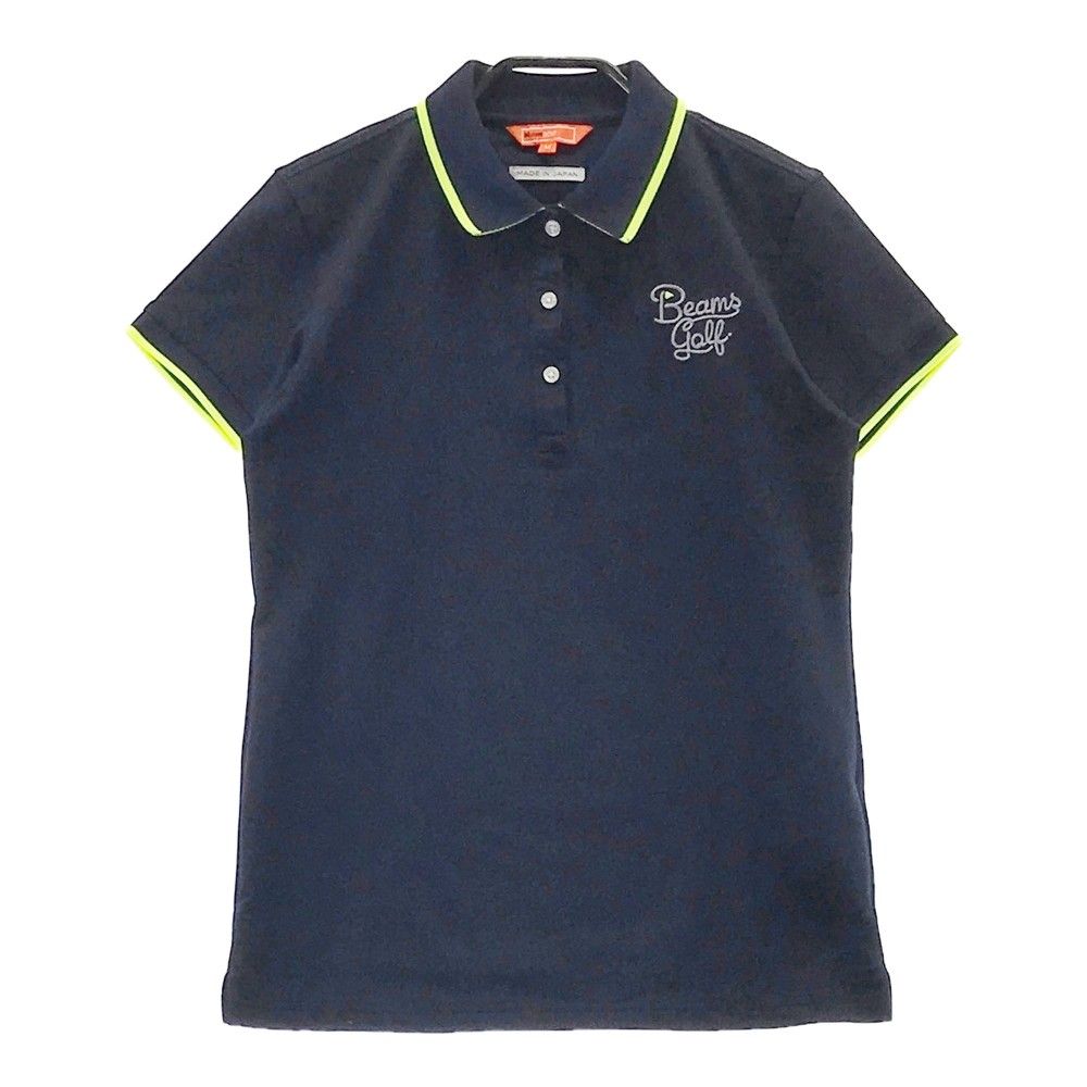 サイズ：M BEAMS GOLF ビームスゴルフ 半袖ポロシャツ ネイビー