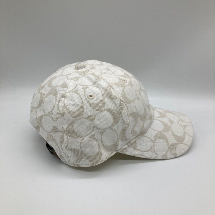 コーチ☆新品☆シグネチャー ベースボール キャップ/帽子 ホワイト ベージュ系 ☆COACH コーチ シグネチャー ベースボールキャップ ホワイト