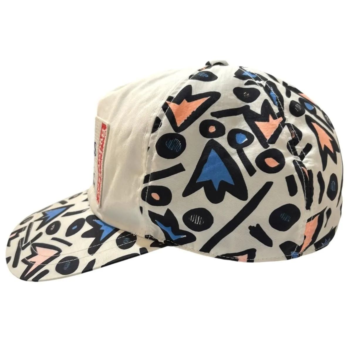 90s Budweiser Nylon Cap バドワイザー ナイロンキャップ Snapback KING OF BEERS 総柄 ワッペン古着