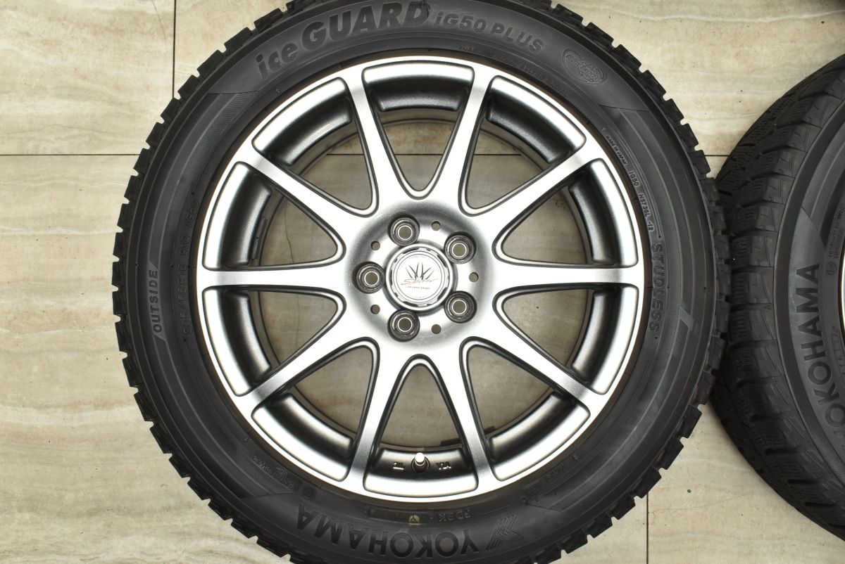 美品】ロクサーニ 16in 6.5J +48 PCD100 ヨコハマ アイスガード iG50+ 