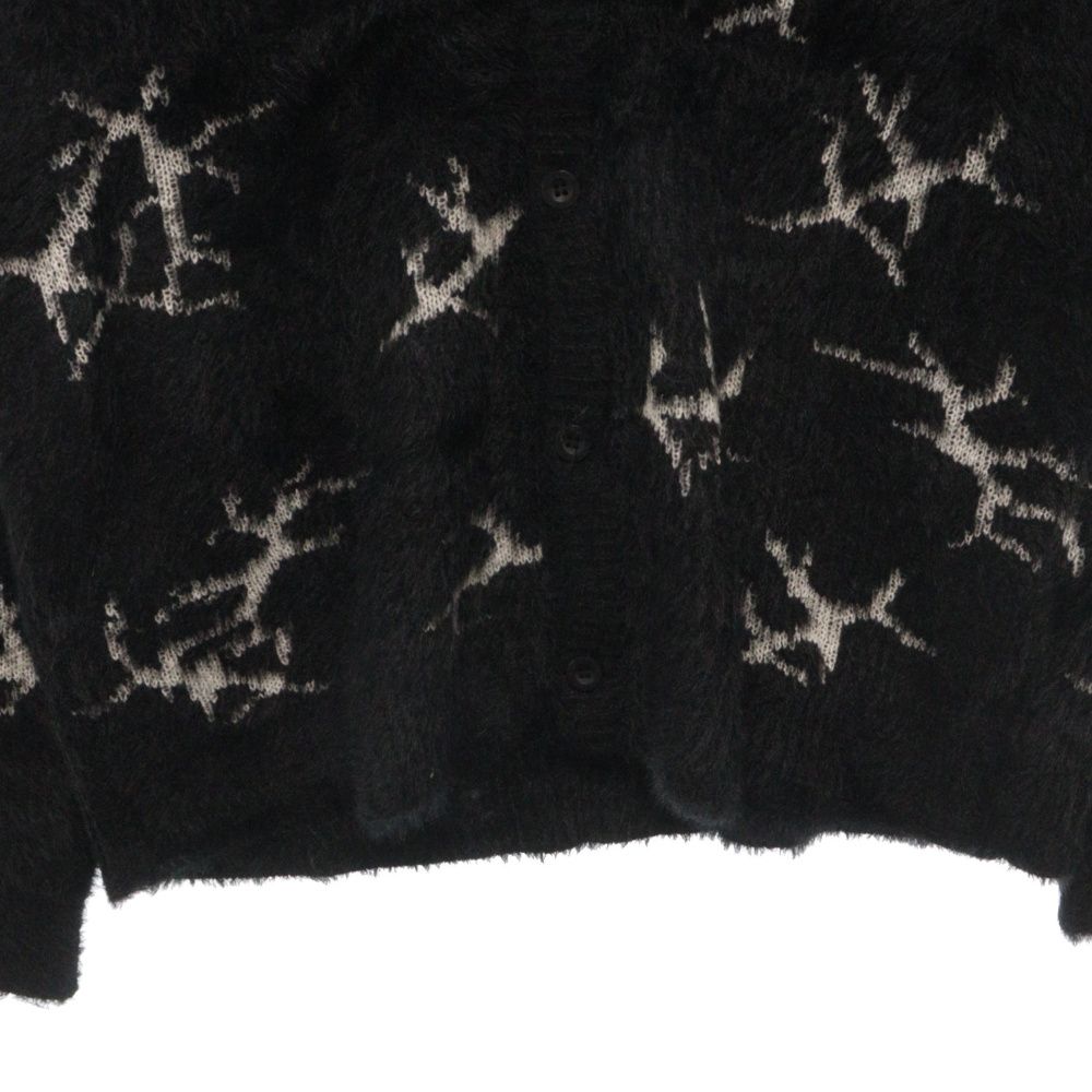 HUF (ハフ) CRACKED CARDIGAN クラックド カーディガン ブラック