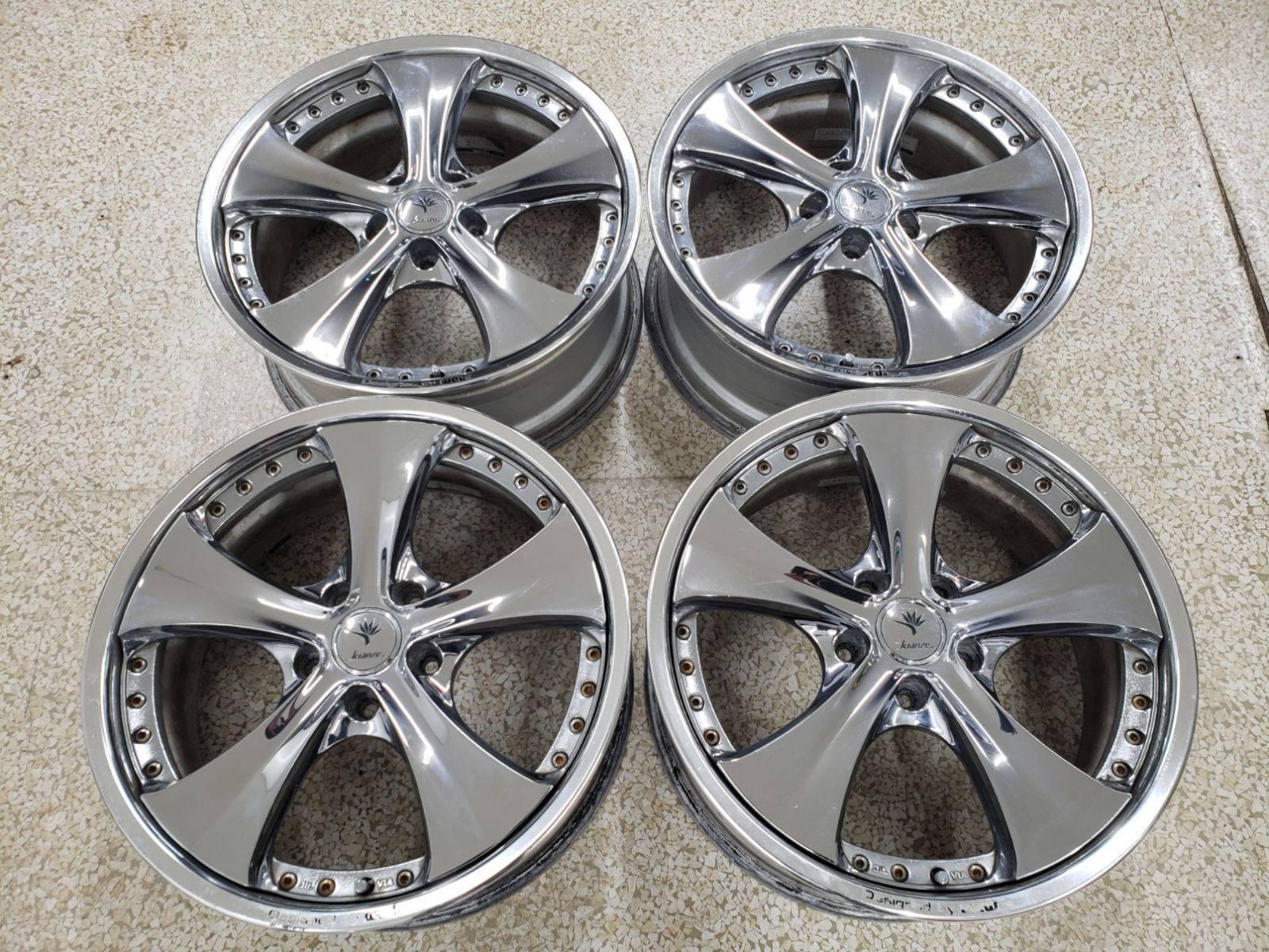 ◎メッキ良好 クレンツェ ラッツィンガー Weds Kranze RATZINGER 18in 7.5J 44 114.3|5H ドリフト チェイサー RX-7 クラウン
