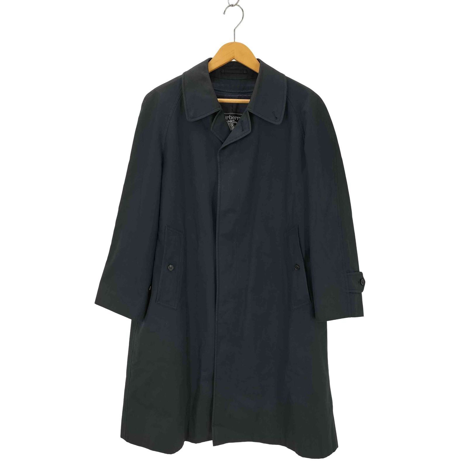 バーバリーズ　ステンカラーコート　ロング丈　裏地チェック柄 ライナー付き 赤 バーバリーズ ステンカラーコート ロング丈 裏地チェック柄