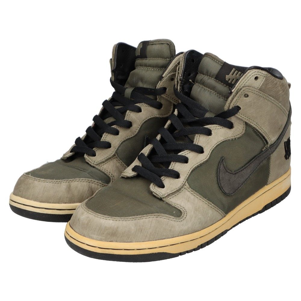 NIKE ナイキ スニーカー 598472-220 Undefeated Dunk High Deep Green アンディフィーテッド ダンク ハイ ディープグリーン スニーカー カーキ系 28cm【中古】 NIKE (ナイキ) ×Undefeated Dunk High Deep Green 598472-220 アンディ