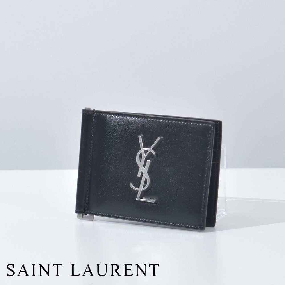 SAINT LAURENT カードケース/カードホルダー レザー ブラック