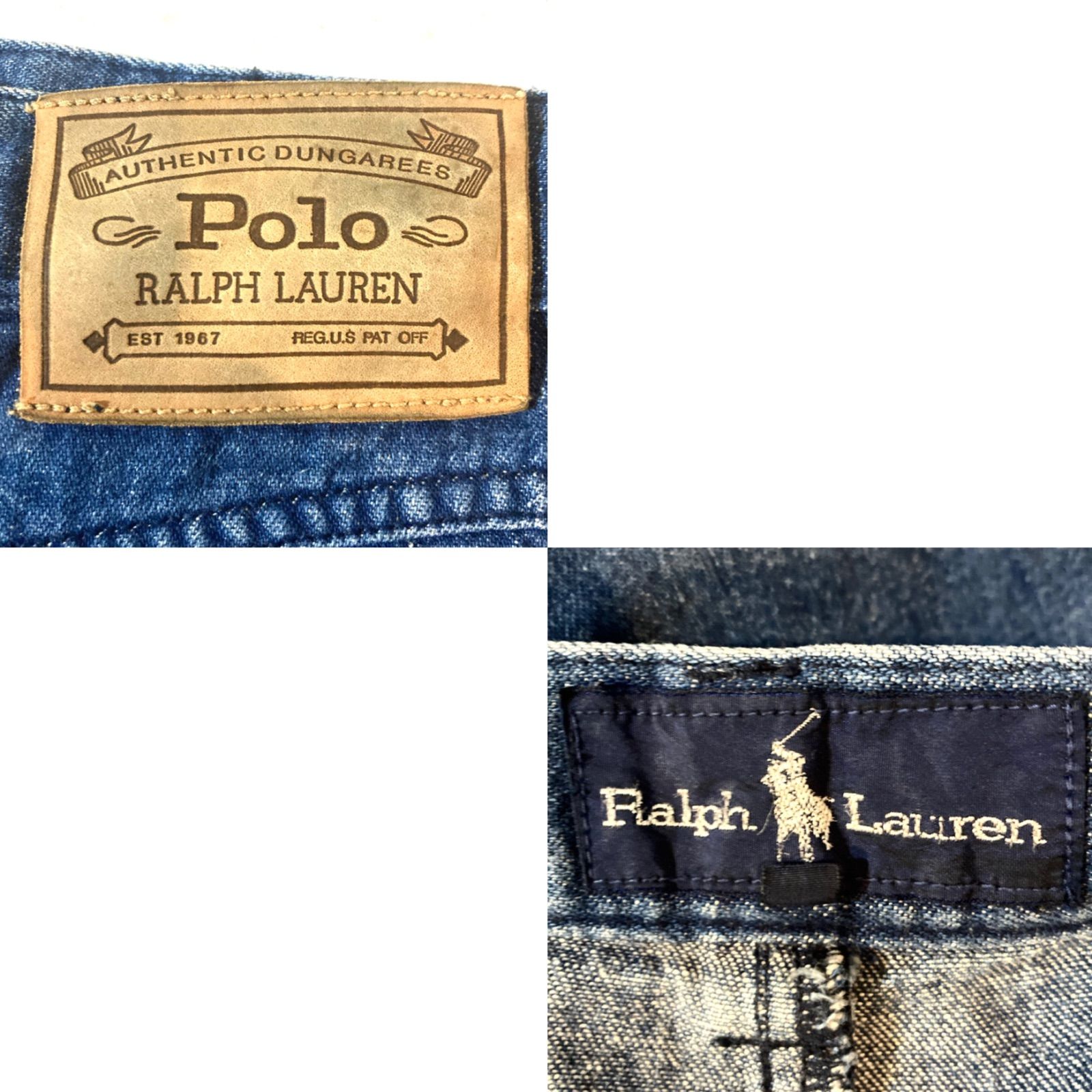 RALPH LAUREN 90 sVINTAGE デニムスカート ダンガリー ロング 片爪ジップ バックポケット 革パッチ ラルフローレン ビンテージ 紺 WWW_SIROKUMA-CORPORATION_COM