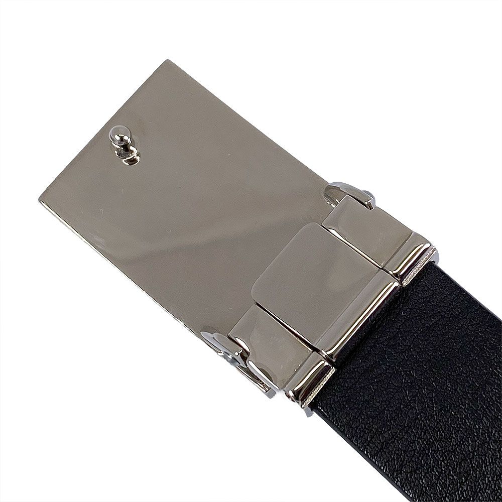 ロエベ　細いレザーベルト LOEWE - ロエベ LOEWE ロゴ バックル ベルト レザー ブラックの