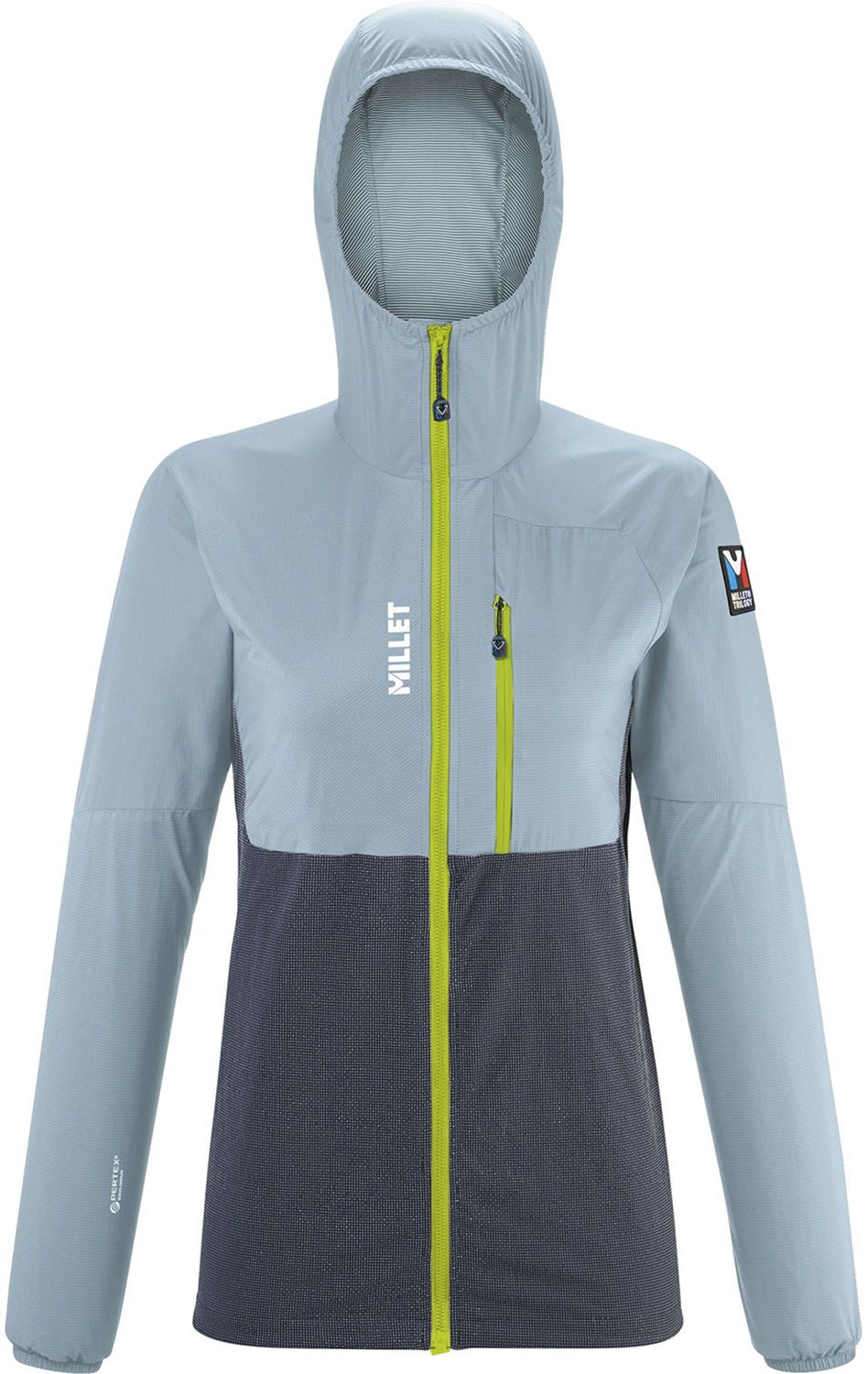 ミレー MILLET アウトドア トリロジー スカイ シールド フーディ MIV9731 N9953 SAPHIR|ICEBERG