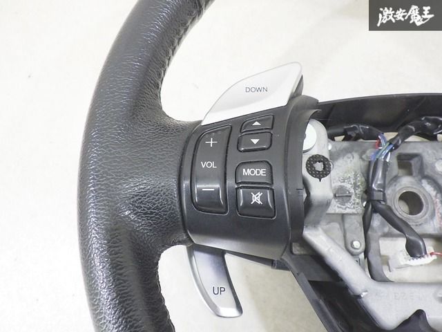 送料無料 RX-8 RX8 SE3P 純正 ハンドル ブラック × ブラウン コンビ ステアリング オートマ AT スイッチ 送料無料 RX-8 RX8 SE3P 後期 純正 ハンドル ステアリング オートマ AT