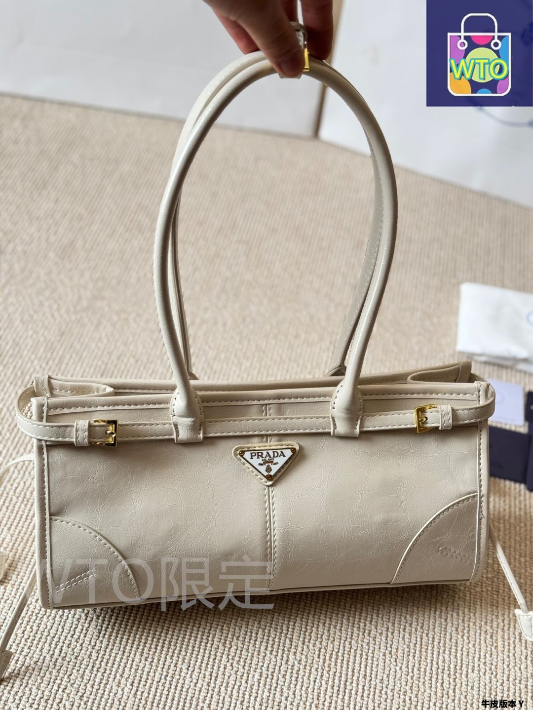 PRADA ハンドバッグ [ビンテージ] 値段交渉歓迎 PRADA プラダ パンチングハンドバッグ ボストンバッグ B10524
