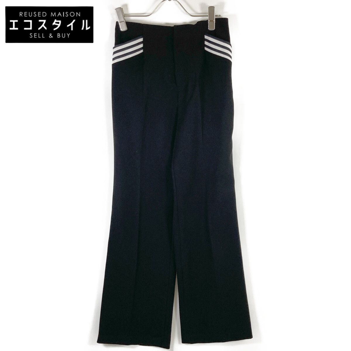 BORDERS at BALCONY ボーダーズアットバルコニー 22AW BD2221-3G-04 ﾌﾞﾗｯｸ BORDER POCKET TWILL PANTS 36