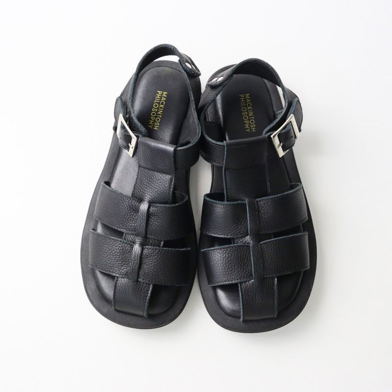 新品 マッキントッシュ ストラップ サンダル ブラック 23.5cm