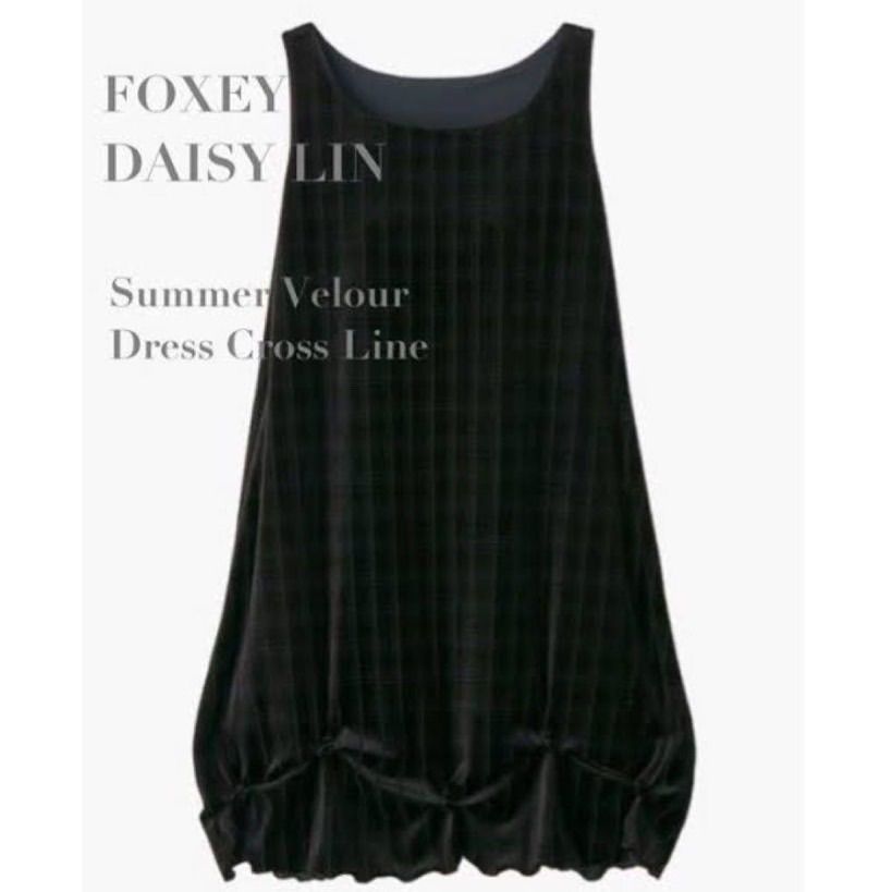 DAISY LIN FOXEY デイジーリン フォクシー クロスラインベロアワンピース 06147 40