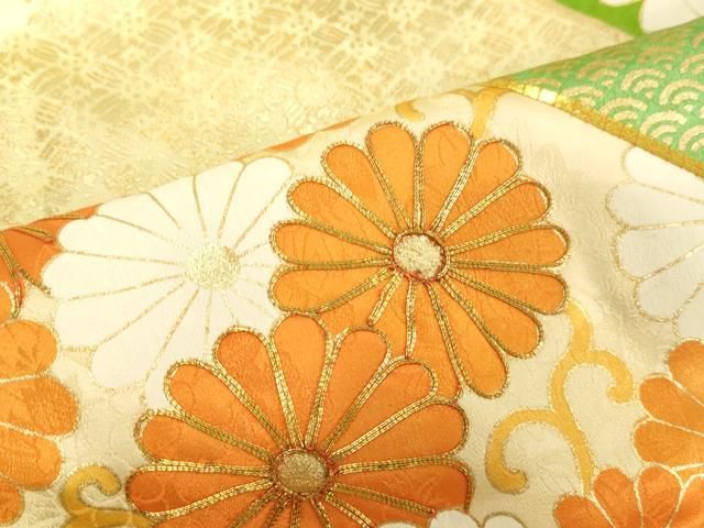 平和屋着物○豪華振袖 駒刺繍 吉祥花唐草文 金彩 正絹 逸品 DAAV8797tw  