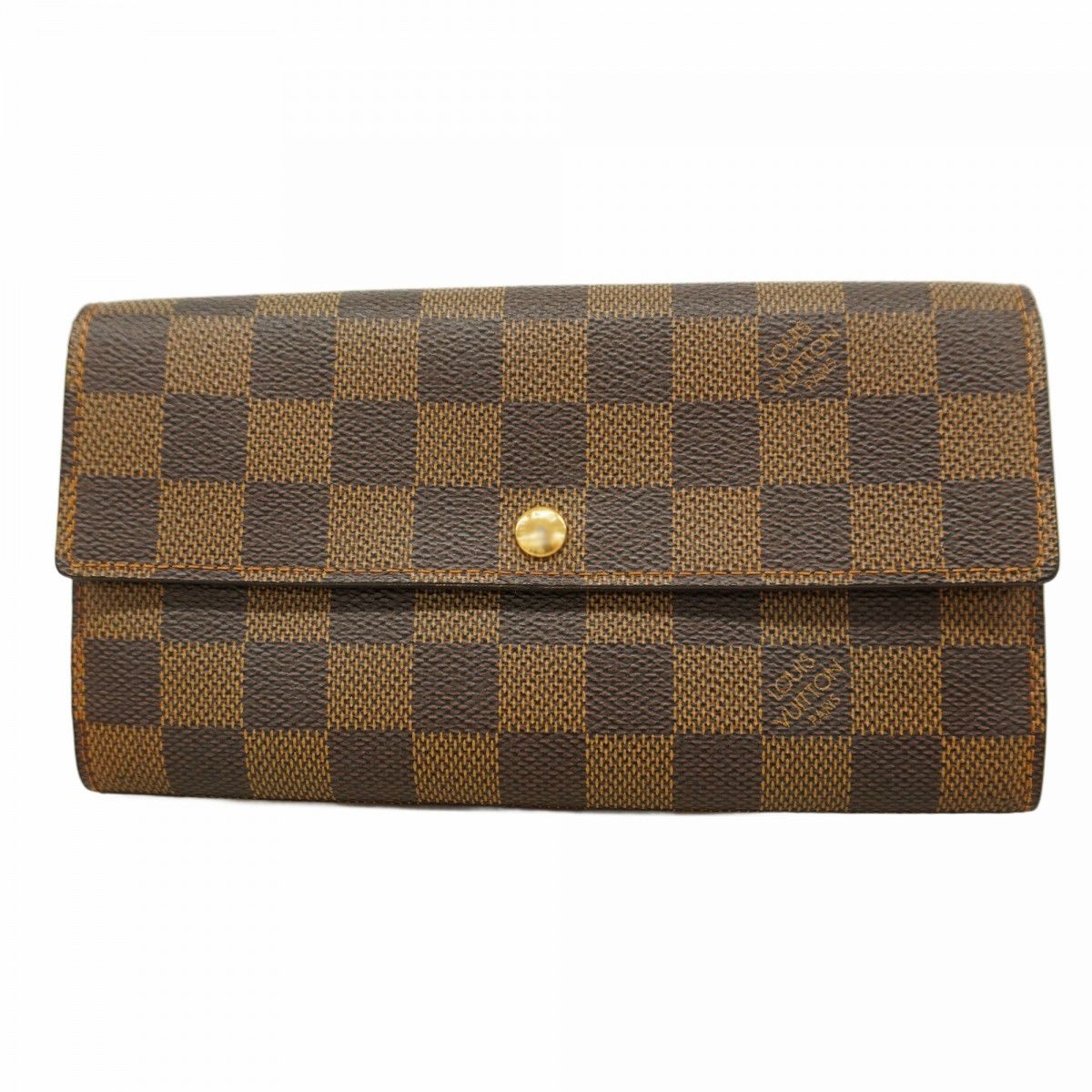 5ie6394-h ルイヴィトン 長財布 ダミエ ポルトフォイユサラ M61734 エベヌ レディース