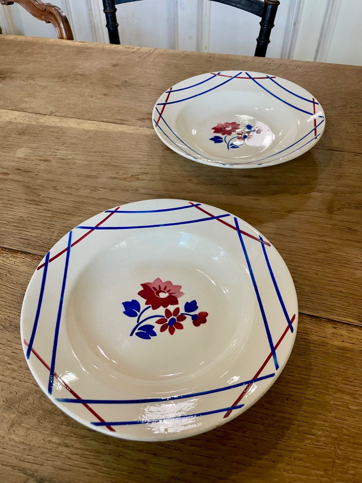 専用6枚セット フランスアンティーク バドンヴィレー スーププレート 深皿 花柄 フランス バドンヴィレー アンティーク ビンテージ 皿 プレート 専用6