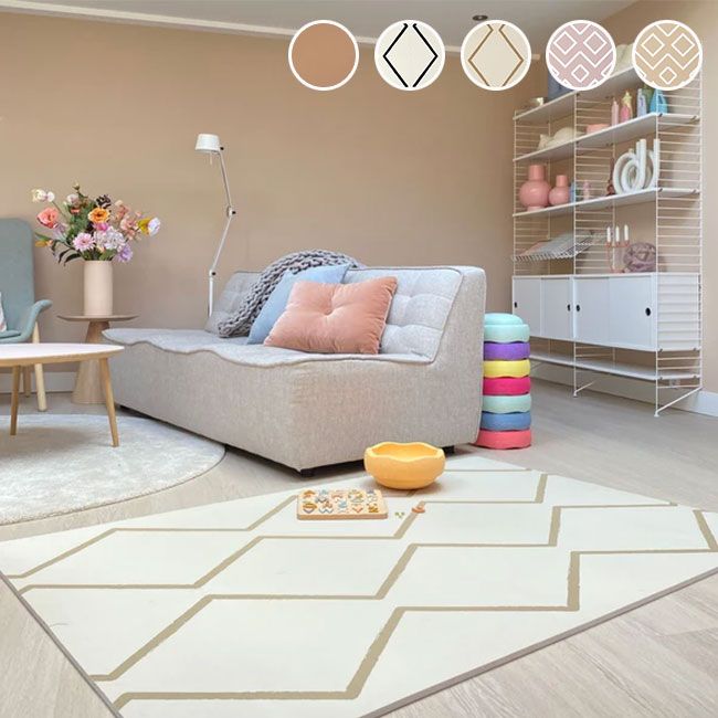 シナモン 残り1点 eeveve フォームプレイマット 60×60cm×6枚 プレイマット ベビー 赤ちゃん ジョイントマット おしゃれ 60センチ 大判 12mm フロアマット 床 マット 子供部屋 ベビーマット パズルマット キッズマット 子ども部屋
