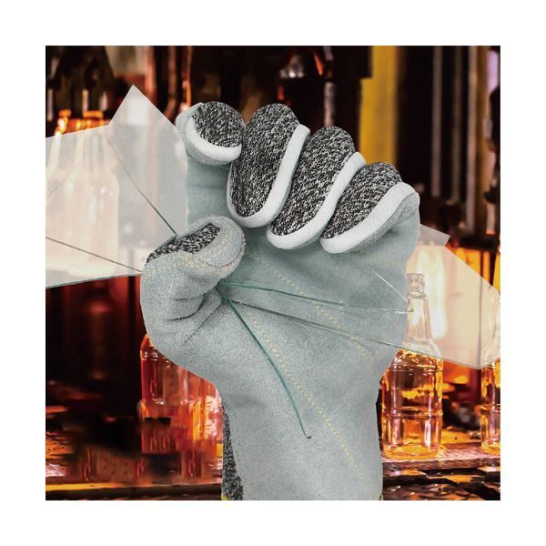 〔まとめ〕 ケイワーク monotek モノグリップカットR 杢グレー Lサイズ CR-01-L 1双 〔×3セット〕