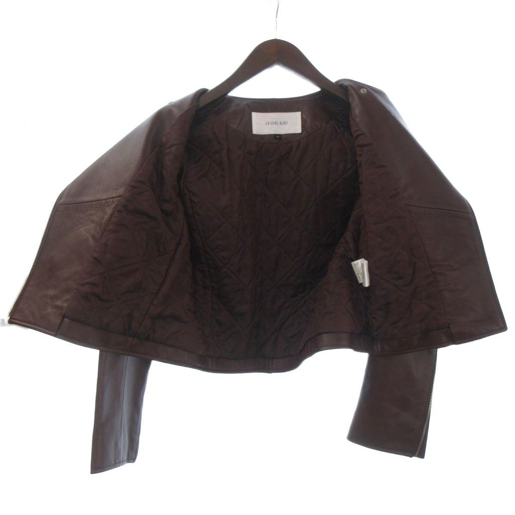 ルシェルブルー LE CIEL BLEU 美品 ライダースジャケット ノー