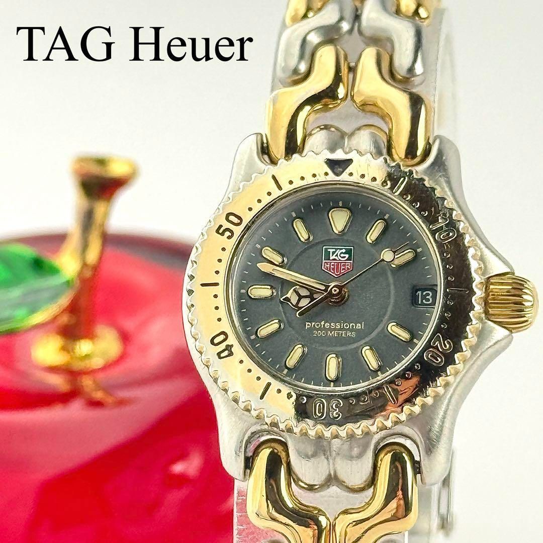 タグホイヤー デイト 逆回転防止ベゼル 電池 レディース 腕時計 150